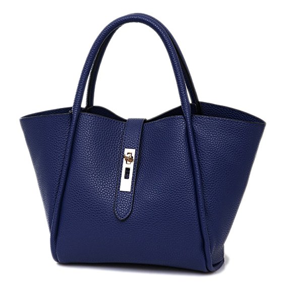 Color Scissor Women's Fashion PU Leather Shoulder Bags Tote Bags Top-Handle Handbag