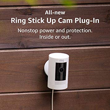 All-new Ring Stick Up Cam Plug-In HD security camera with two-way talk, Works with Alexa