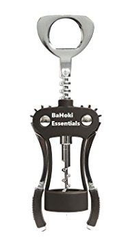 Wing Corkscrew Wine Opener and Bottle Opener for Beer with Ergonomically Designed Handle - All-in-one