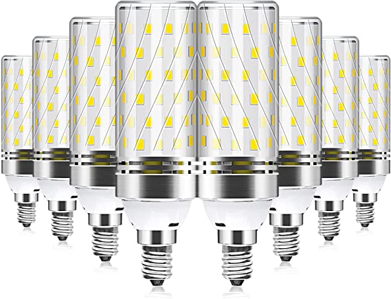 E12 LED Bulb, 3000K Warm White Light Bulbs, 16W 1500LM Led Corn Bulb, 120W Incandescent Bulb Equivalent, Non-Dimmable LED Corn Light for Office Garage Home Lighting (8 Pack)