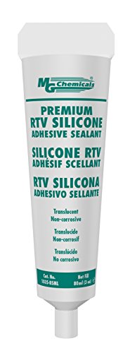 MG Chemicals Non Corrosive Translucent 1-Part RTV Silicone Adhesive Sealant, 80 ml Tube