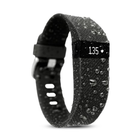 Waterfi Waterproofed Fitbit Charge HR Wireless Activity Tracker with Heart Rate Monitor
