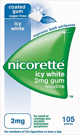 Nicorette Gum Icy White 2mg 105 Count Box (UK)