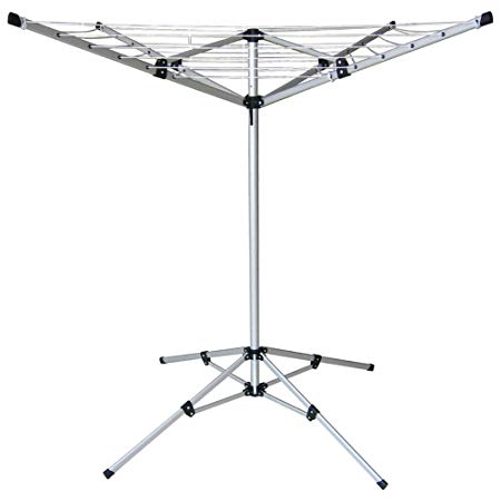 LIVIVO ® Outdoor Garden Freestanding 4 Arm 18m folding Rotary Washing Line Clothes Airer Dryer