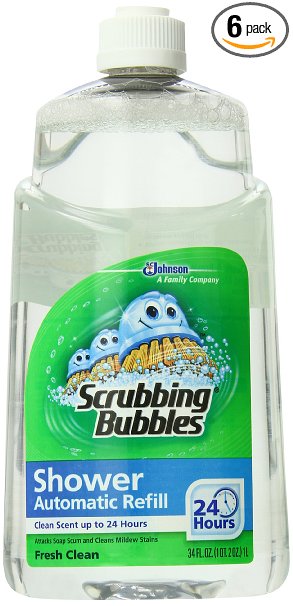 Scrubbing Bubbles Auto Shower Cleaner, Fresh Scent Refills (Pack of 6)
