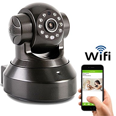 Coolcam iSmart Wireless WiFi IP Camera Smartphone CCTV Security Surveillance 2way Audio Camera with Night Vision and Motion Detect Free P2P Cloud Connection Service with QR Code