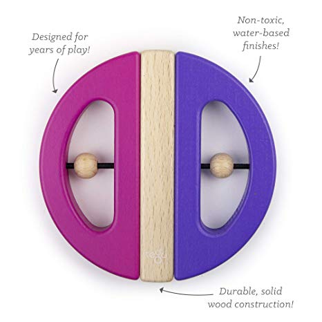 Tegu Swivel Bug Magnetic Building Block Set, Pink & Purple