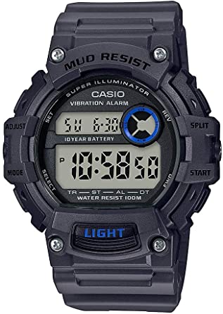 Casio Men's Mud Resistant 10-Year Battery Quartz Watch with Resin Strap, Black, 27.6 (Model: TRT-110H-8AVCF)