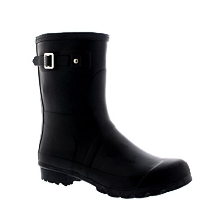 Polar Products Mens Original Short Plain Rubber Fishing Ankle High Wellington Boots