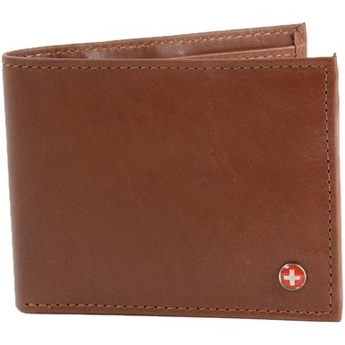 Alpine Swiss Mens Leather Flipout ID Wallet Bifold Trifold Hybrid