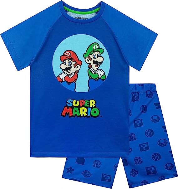 Super Mario Pyjamas I Gaming Boys Pyjamas Gamer Short Pyjamas I Ages 3 to 13 Years