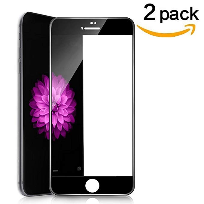 [2 Pack] iPhone 7 Screen Protector, Rheshine iPhone 7 Tempered Glass 3D Touch Layer Full Coverage Scratch-Resistant No-Bubble Glass Screen Protector for iPhone 7 (Black)