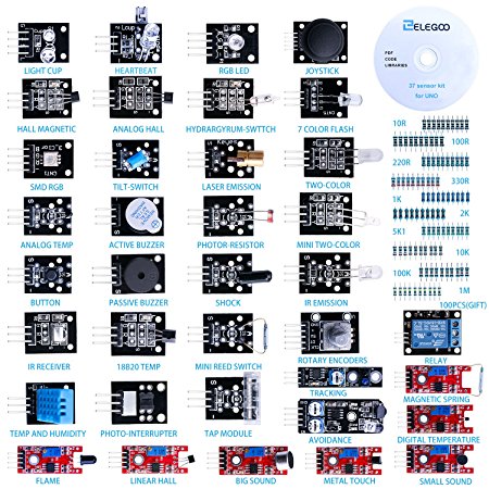 Elegoo 37-in-1 Sensor Module Kit for Arduino UNO R3, MEGA, NANO
