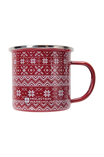 Mountain Warehouse Fairisle 400ml Enamel Mug - Best for Camping