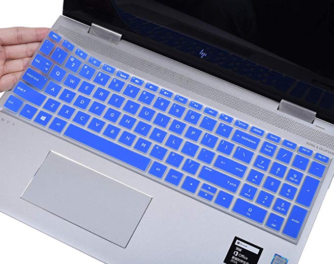 Keyboard Cover Compatible HP Envy x360 2-in-1 15.6" Laptop / 2019 2018 HP Pavilion x360 15.6” Series/HP Envy 17t Series/HP Envy 17 17-AE 17-BS 17-BW 17-CA0011nr 17-BY0040N, Blue