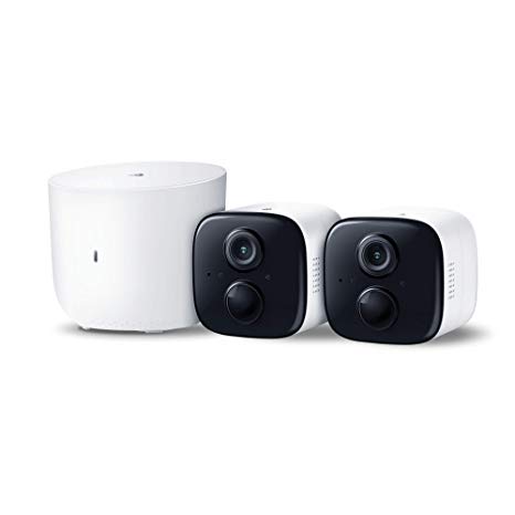 TP-Link Kasa 2 Camera Home Security System Wireless Outdoor & Indoor | Siren | Night Vision | HD 1080p | Motion Detection | Rechargable | Works w/Alexa and Google (KC310S2)