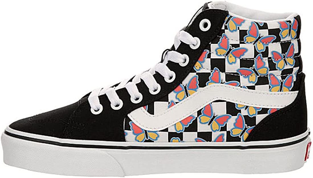 Vans Unisex Filmore High Top Canvas Sneaker - Butterfly Checkerboard Multicolored