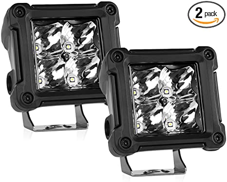 Led Light Bars AutoFeel 3 inch Light Pods 2PCS 3600LM Osram Chip Spotlights Off Road Lights Fog Lights for Truck Pickup SUV ATV Boat