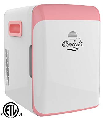 Cooluli Electric Cooler and Warmer (10 Liter / 12 Can): AC/DC Portable Thermoelectric System (Pink)