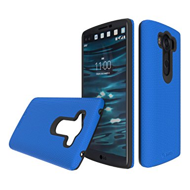 LG V10 case, Toiko [X-Guard] [Blue]. A sturdy, beautiful, protective case made of two layers perfect fit for LG V10 2015 mobile phone case (TK113113).