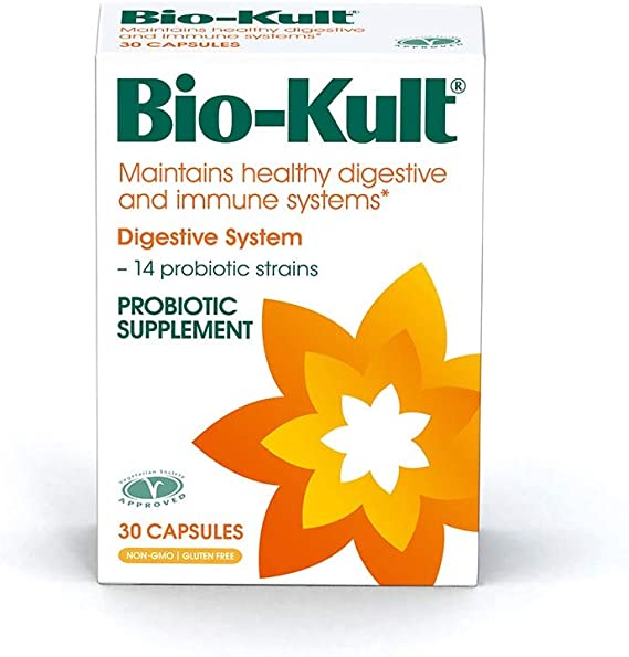 Bio-Kult Advanced Probiotics -14 Strains, Probiotic Supplement, Probiotics for Adults, Lactobacillus Acidophilus, No Need for Refrigeration, Non-GMO, Gluten Free Capsules-30 Count (Pack of 1)