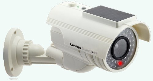 UniquExceptional UDC9white Solar Powered Fake Dummy Security Camera