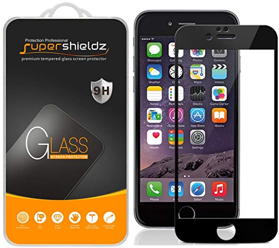 Supershieldz for iPhone 6 Plus / 6S Plus Tempered Glass Screen Protector, [Full Screen Coverage] [3D Touch Compatible] Anti-Scratch, Bubble Free, Lifetime Replacement Warranty