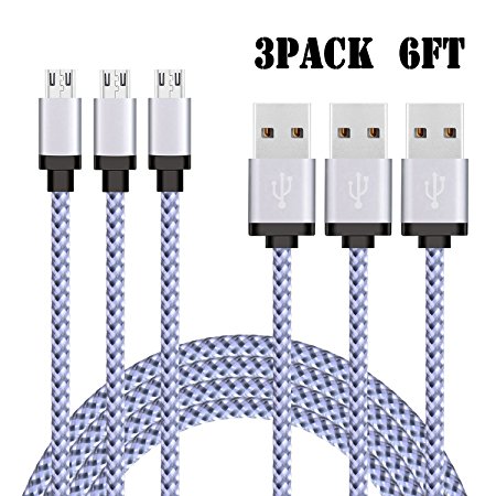 Micro USB Cable, Bestfy USB to Micro USB Android Charger Cord, High Speed Charging Cable for Android Smartphones, Tablets, MP3 and More White 6ft
