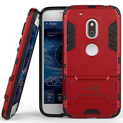 Moto G4 Play Case, Moto G Play (4th Gen.) case CoverON [Shadow Armor Series] Hard Slim Hybrid Kickstand Phone Cover Case for Motorola Moto G4 Play / Moto G Play (4th Gen.)- Red