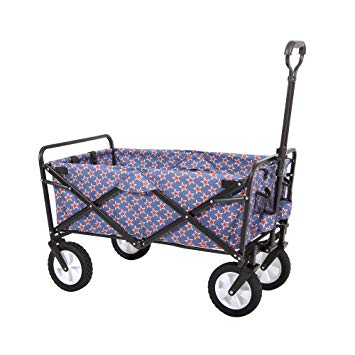 Mac Sports Collapsible Folding Outdoor Utility Wagon, Americana