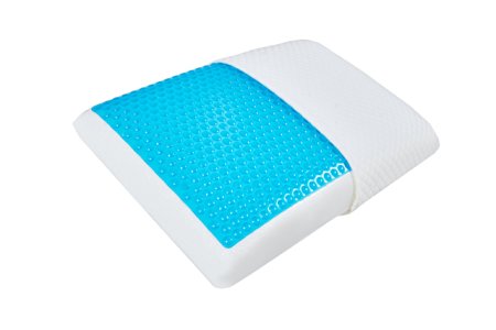 Acanva Memory Foam Pillow with Cooling Gel and Natural Tencel Cover, Standard Size
