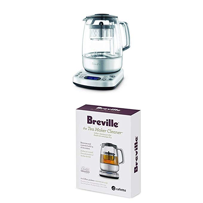 Breville BTM800XL One-Touch Tea Maker with Breville BTM100 Revive Organic Tea Cleaner for Breville BTM800XL Tea Maker