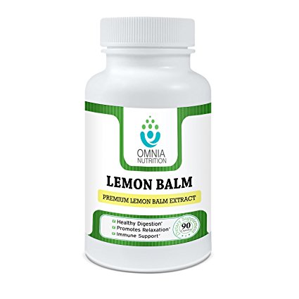 Omnia Lemon Balm Extract | Nature's Solution to Anxiety Relief | Calming Herbal Sleep Aid and Powerful Antioxidant | 100% Natural | Made in the U.S.A.