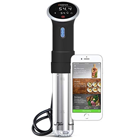 Anova Culinary Sous Vide Precision Cooker | Remote Adjustment & Control, Smart Device App Enabled w/Bluetooth, Easy to Clean, Immersion Circulator, 800 Watts (Black), 220V, UK Plug