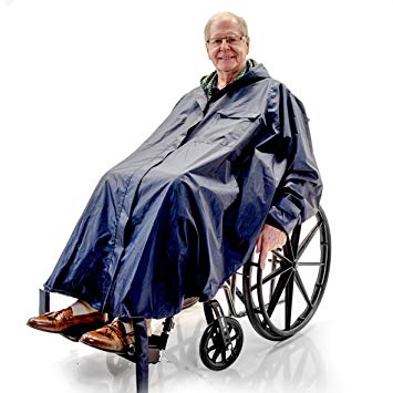 Warm Winter Rain Poncho for Wheelchair, Electric Powerchair, Mobility Scooter Riders, Quality Lining