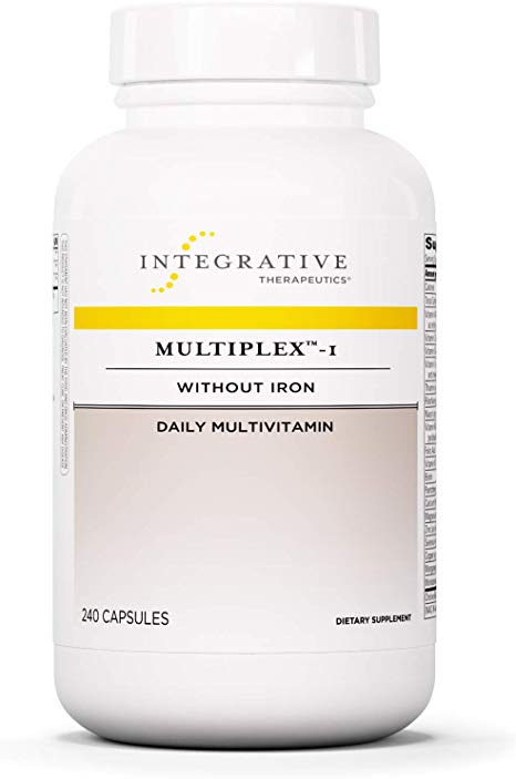 Integrative Therapeutics - Multiplex-1 - Without Iron - Hypoallergenic Daily Multivitamin and Mineral Supplement - 240 Capsules