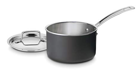 CUISINART MCU192-16N MultiClad Unlimited Dishwasher Safe 2-Quart Saucepan with Cover, Stainless Steel