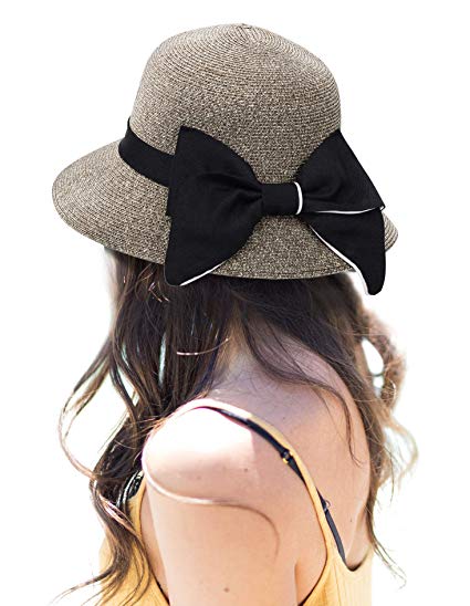 AbbyLexi Women Straw Sun Hat Packable Beach Hat