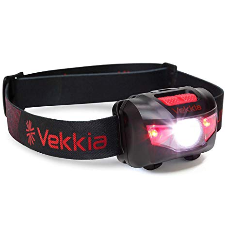 Ultra Bright CREE LED Headlamp - 160 Lumens, 5 Lighting Modes, White & Red LEDs, Adjustable Strap, IPX6 Water Resistant. Great for Running, Camping, Hiking & More. Batteries Included