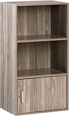 Comfort Products Small Modern Bookshelf, Walnut