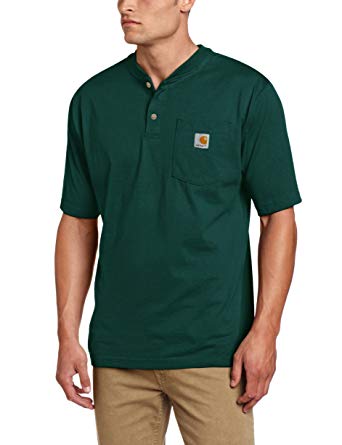 Carhartt Men's Workwear Pocket Short Sleeve Henley Original Fit Shirt K84