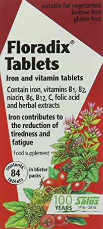 Floradix Iron Supplement Tablets - Pack of 84 Tablets