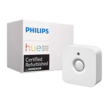 Philips Hue Motion Sensor for Smart Lights - Installation-Free, Smart Home, Exclusively for Philips Hue Smart Bulbs (Certified Refurbished)