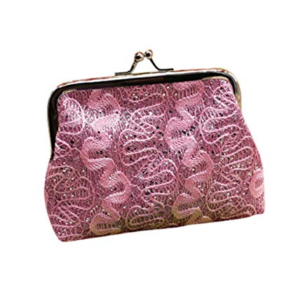 Malloom Womens Small Sequin Wallet Card Holder Coin Purse Clutch Evening Bags
