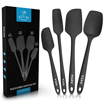 Silicone Spatula Set - Heat Resistant Tools for Cooking, Baking & Mixing - One Piece Design Spatulas for Non-Stick Cookware - Durable Stainless Steel Core - Spatulas Silicone Heat Resistant - by Zulay