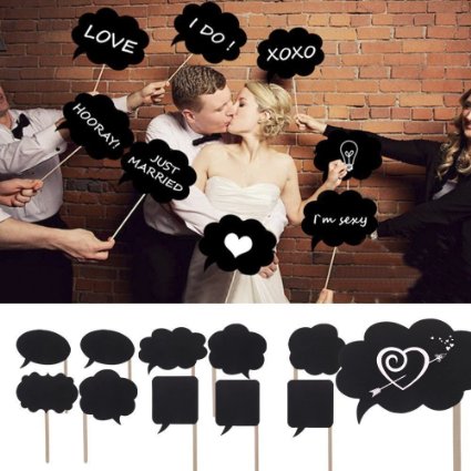 New 10pcs Wedding ideas Photo Mini Chalkboard Signs With Skewers Mini Blackboards Photography Props Wedding Party Decorations
