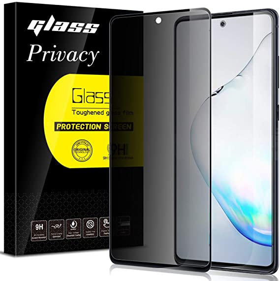 Anbzsign [2 Pack]Samsung Galaxy Note 10 lite / A81 / Galaxy S10 Lite (6.7 inch) Privacy Screen Protector, [Full Coverage] [Case Friendly] Anti-Spy 9H Hardness Tempered Glass