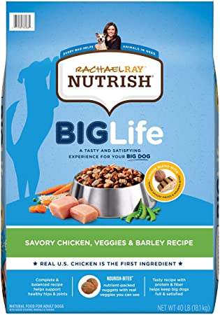 Rachael Ray Nutrish Big Life Dry Dog Food for Medium and Large Dogs, 40 Pounds