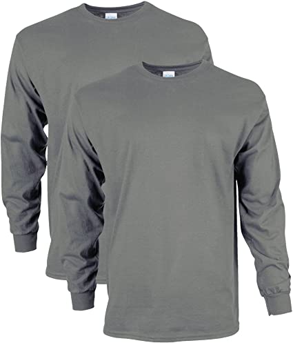 Gildan Men's Ultra Cotton Long Sleeve T-Shirt, Style G2400, Multipack