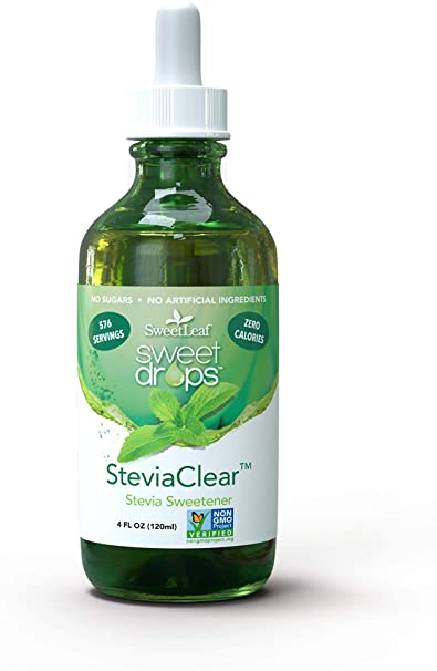SweetLeaf Sweet Drops Liquid Stevia Sweetener, SteviaClear, 4 Ounce